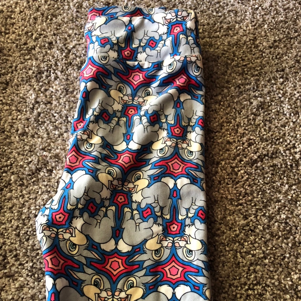 Lularoe girls large xlarge blue with Bambi